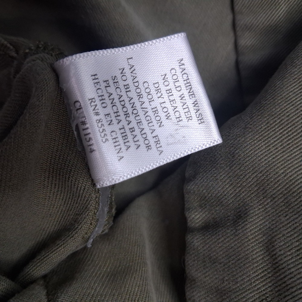 Pistola Olive Green Tencel Utility Jacket Womens XS P5001CD Button Front Cargo - Picture 10 of 13